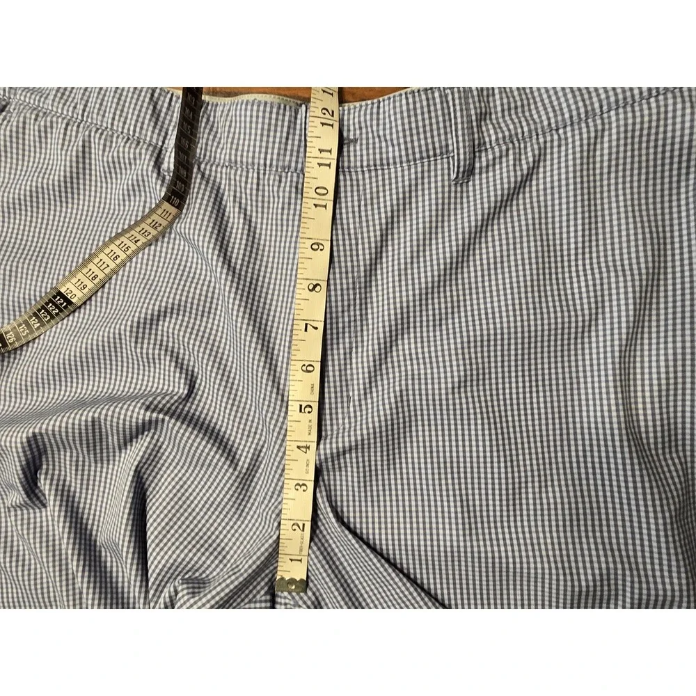 Adidas Mens Blue Gingham Check Golf Shorts Size 40‎ Stretch Performance Active